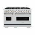thumbnail image 2 of ZLINE 48 in. 6.7 cu. ft. Classic Double Oven Dual Fuel Range in Stainless Steel with 8 Brass Burners (CDR-BR-48), 2 of 2