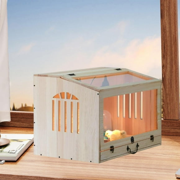 Runquan Chick Brooder Box Sturdy Wooden Small Chicken Coop for Hamsters Ducks Chicks