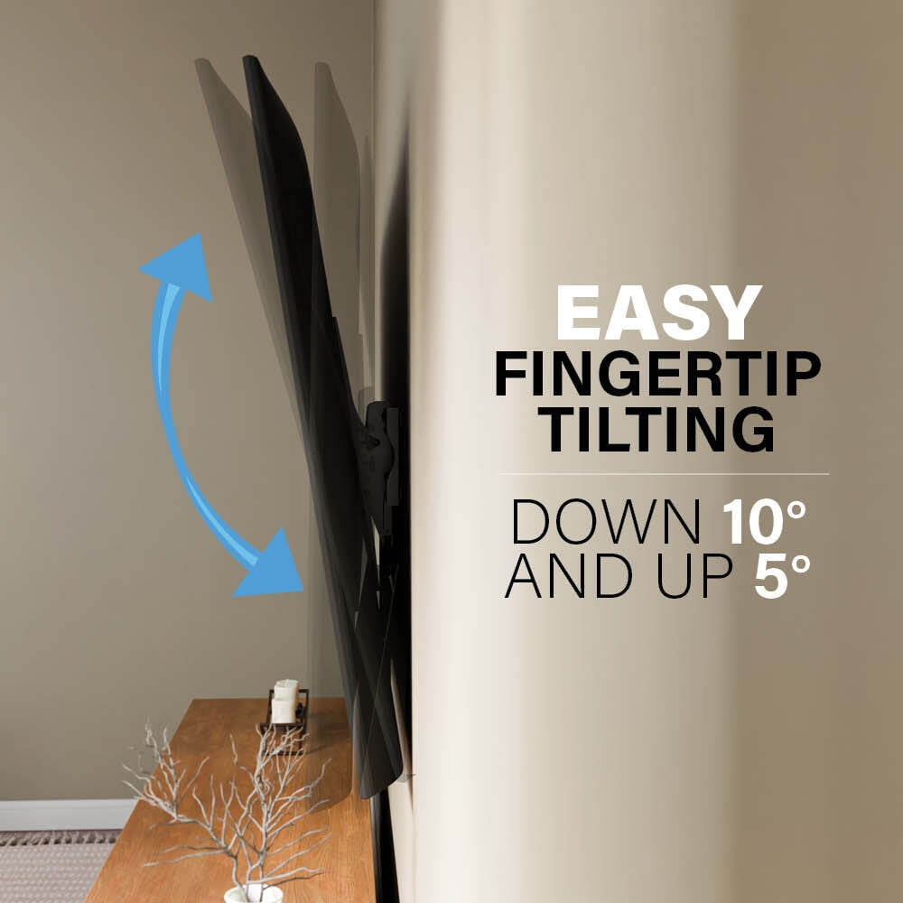 SANUS VuePoint Tilting TV Wall Mount for TVs 42"-90" - Easily Tilt to Reduce Glare and Reflections
