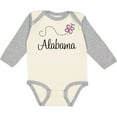 thumbnail image 3 of Inktastic Butterfly Alabama Boys or Girls Long Sleeve Baby Bodysuit, 3 of 5