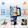 thumbnail image 4 of 40oz Wednesday Girl Stainless Steel Tumbler with Lid and Straw,Wednesday Stuff Merchandise Spill Proof Travel Cup Double Wall Vacuum Insulated Coffee Mug with Handle Black, 4 of 7
