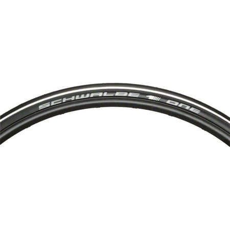 Schwalbe One Road Tire, 700x23 EVO Folding Bead: Black with White Stripes, OneStar Compound and V