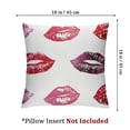 thumbnail image 4 of PIKWEEK Throw Pillow Covers Pink Nude Lipstick Watercolor On Black Care Color Cosmetic Design Lip Zippered Cushion  A set of two  Multiple specifications White, 4 of 7