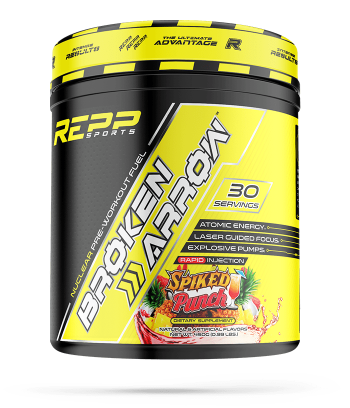 REPP Sports Broken Arrow Pre-Workout | Intense Energy and Endurance Support (Spiked Punch, 20/40 Servings) *EN
