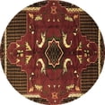 thumbnail image 1 of Ahgly Company Indoor Round Persian Brown Traditional Area Rugs, 4' Round, 1 of 4
