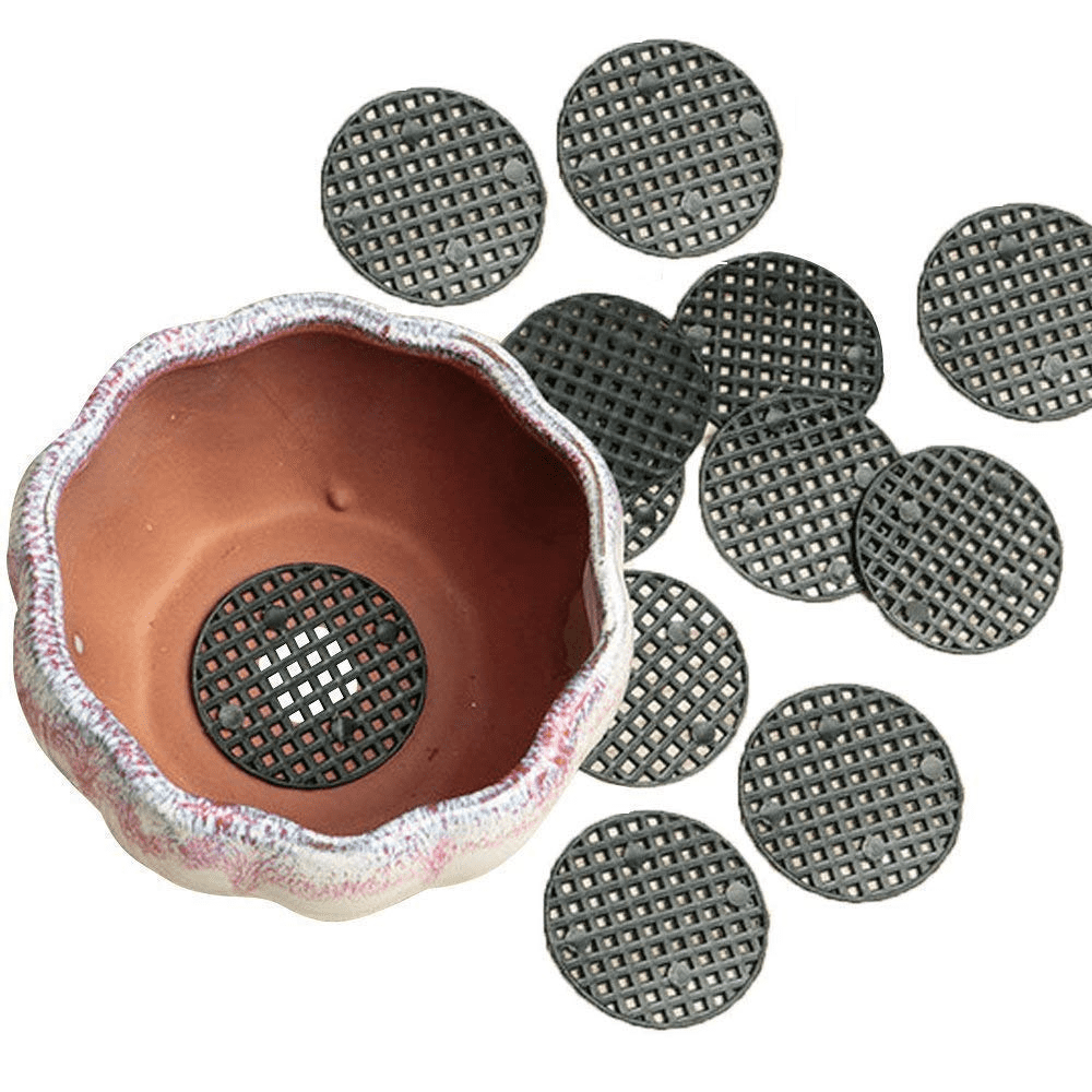 5pcs Flower Pot Hole Mesh Pad Bottom Grid Mat Prevent Soil Loss for Bonsai 