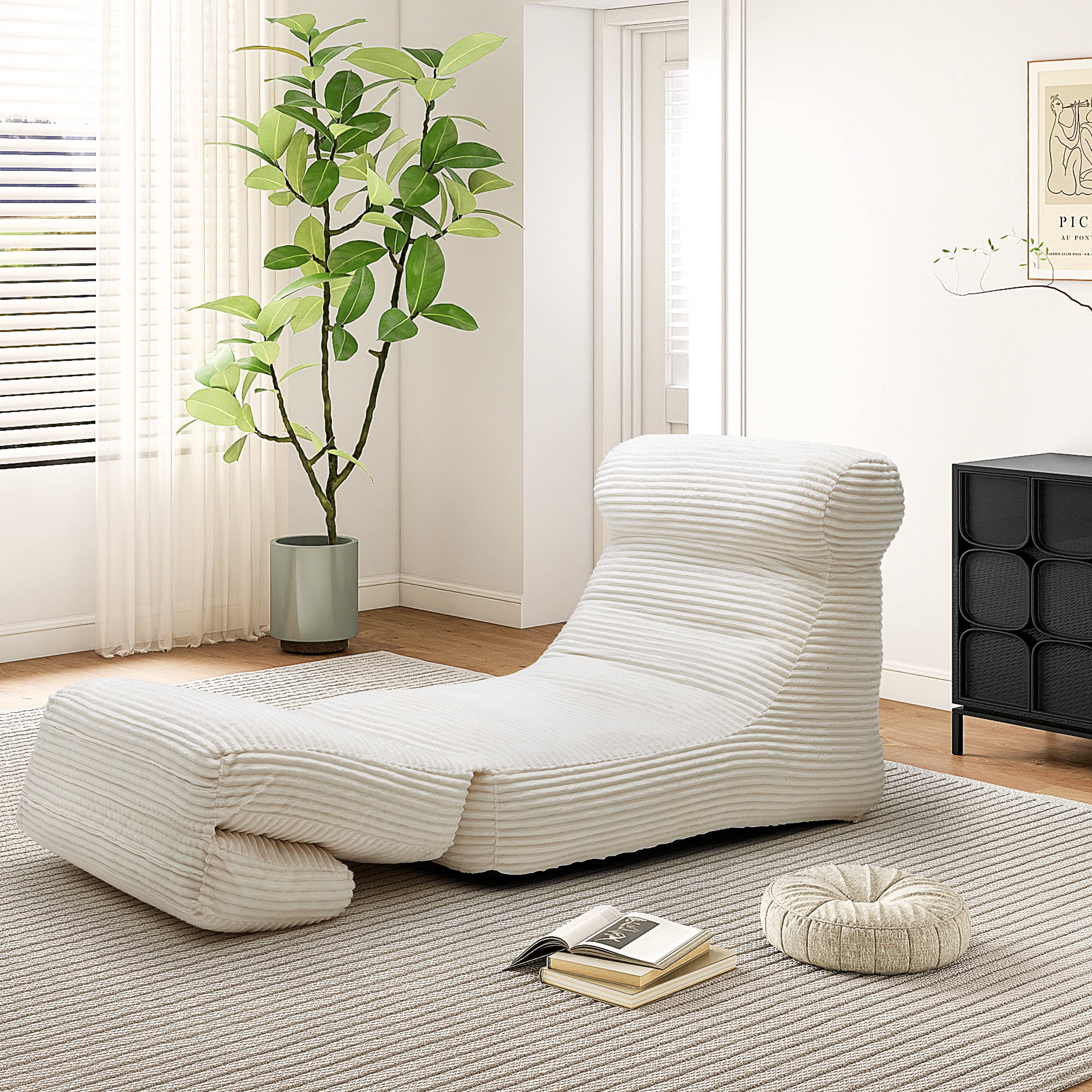 CONCETTA 3 in 1 Folding Sofa, Convertible Portable Single Bed with Back Support for Living Room Bedroom Lounge, White