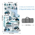 thumbnail image 5 of Kainsy Toddler Nap Mat, Personalized Name Tractor Series Nap Mats for Daycare Preschool Kindergarten Sleeping Bag for Kids Boys Nap Mat with Removable Pillow and Soft Blanket Water Blue, 5 of 9