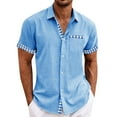 thumbnail image 1 of Hawaiian Shirt For Men, Men's Vintage Button Down Bowling Shirts Short Sleeve Summer Beach Shirt M, 1 of 5