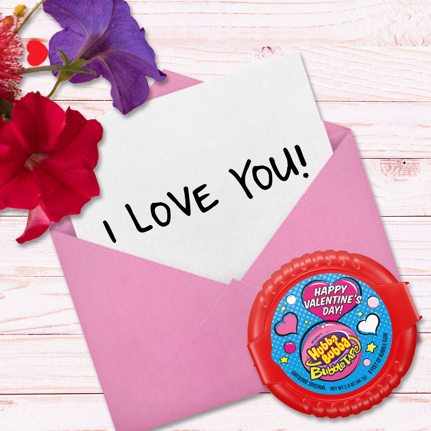 Hubba Bubba Bubble Tape Chewing Gum, Valentine's Bubble Gum - 2 oz - image 4 of 9