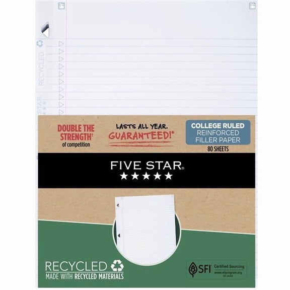 11 x 85 in. Recycled College Ruled Loose Leaf Filler Paper