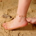 thumbnail image 3 of Gold Ankle Bracelets for Women 14K Gold Plated Anklet for Women Daisy Moon Star Evil Eye Anklet Boho Beach Foot Chain Adjustable Dainty Foot Jewelry, 3 of 13