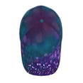 thumbnail image 4 of Naloa Original Classic Low Profile Hat Men Women Baseball Cap Dad Hat Adjustable Unconstructed Purple and Green Glitter Print Cap, 4 of 9