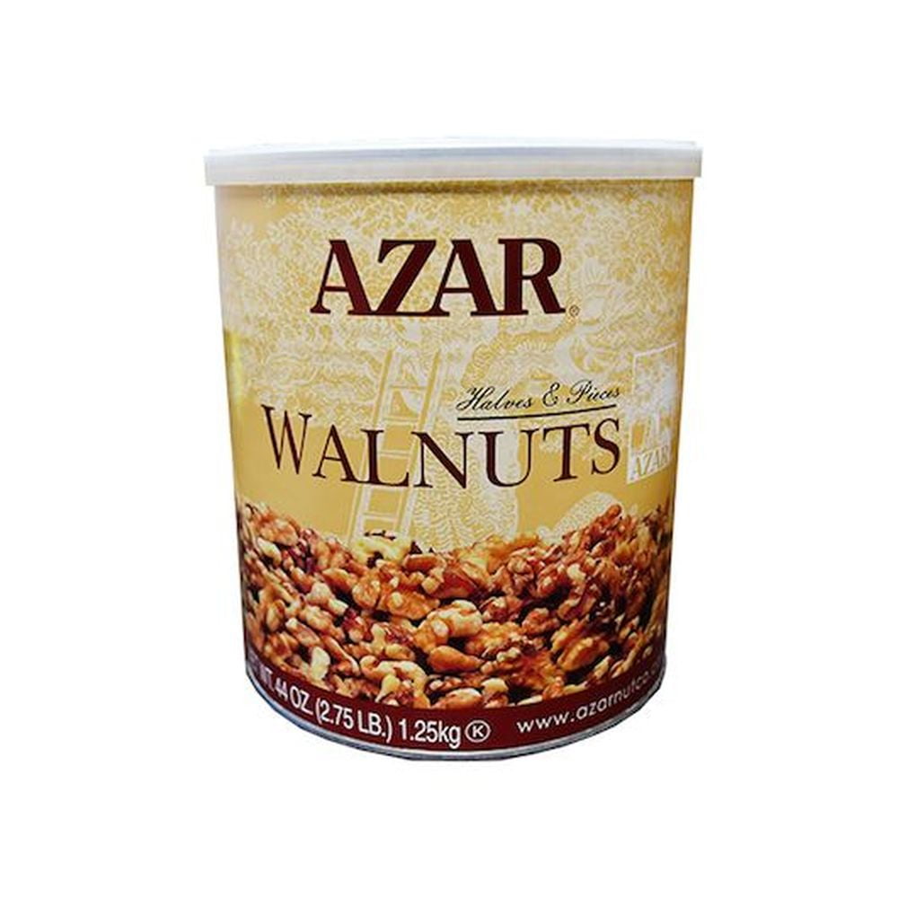 Azar Raw Fancy Half and Piece Walnut, 2.75 Pound -- 6 per Case.