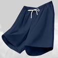 thumbnail image 3 of Mens Casual Breathable Shorts Summer Elastic Waist Quick Dry Beach Shorts Fashion Loose Lightweight Drawstring Shorts with Pocket, 3 of 5