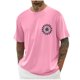 thumbnail image 1 of Tops para hombre, blusas y camisas de cuello redondo y manga corta para hombre, blusas casuales de cuello redondo con estampado de moda para hombre, blusas de cuello redondo y manga corta, camisas par, 1 of 5
