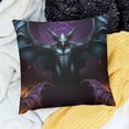thumbnail image 2 of BANET  Bat Cushion Case Animal Throw Pillow Covers for Sofa Couch Bed Chair Car Decor Happy Halloween Decorative Pillow Case Pillowcase Super Soft Pumpkin Outdoor Pillows Covers Purple 12x12in, 2 of 5