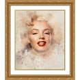 thumbnail image 2 of Stephen Chambers 12x14 Gold Ornate Wood Framed With Double Matting Wall Art Titled - Marilyn 2 Watercolor, 2 of 6