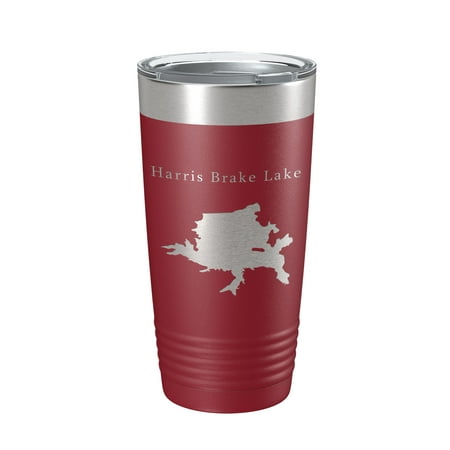 

Harris Brake Lake Map Tumbler Travel Mug Insulated Laser Engraved Coffee Cup Arkansas 20 oz Maroon