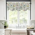 thumbnail image 4 of Retro Kitchen Curtains Wildflower 54x18 in Boho Rod Pocket 1 Panel Spring Floral Blackout Drapes Vine Windows Treatment Valances Bathroom Bedroom Living Room Decoration, 4 of 6