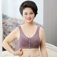 thumbnail image 5 of Padded Sports Bras for Women No Underwire Lactation Vest Bra Back Adjustment Yoga Running Bra V-Neck Convertible Bra Feature Hook and Eye Closure Bralette Bra Style Y-580 , Purple XXL, 5 of 6