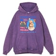 thumbnail image 5 of Sudadera con capucha para hombre, estilo retro, desgastado, lavado, Noheu Cuit Are Noheu, divertida, con diseño de gato, ropa deportiva de otoño 100 % algodón, estilo hip hop, holgada, 5 of 5