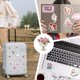 thumbnail image 5 of Stickers FYFDLLTF 100 unidades adhesivos estéticos rosa vintage impermeables, 5 of 8