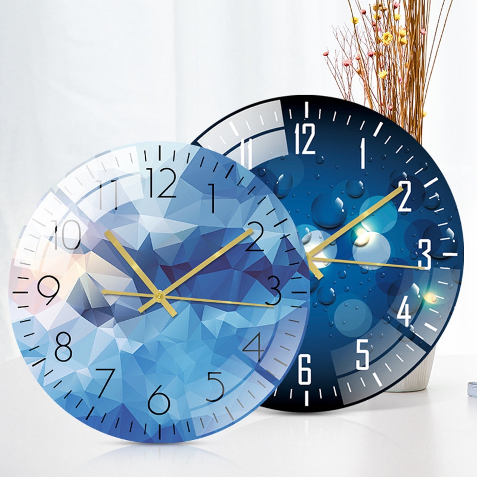 Clocks,Living Room Digital Wall Clock Acrylic Mute Creative Clock