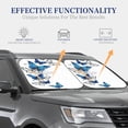 thumbnail image 4 of Gaeub Blue Flying Butterflies Foldable Auto Sun Blocker Visor, Sunshade for Car Front Window, Keeps Your Vehicle Cool - Medium, 4 of 7