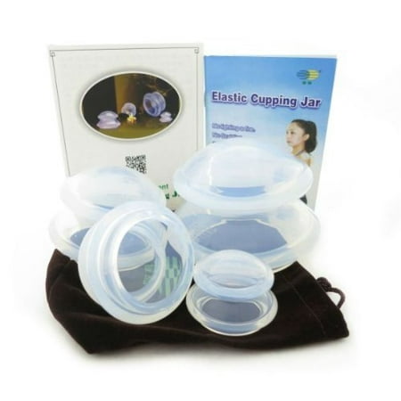 4 Cup Premium Transparent Silicone Cupping Set for Chinese Cupping and (Best Days For Cupping)