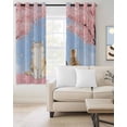thumbnail image 2 of Pink Cat Blackout Curtains 63 Inches Long, Spring Cherry Blossoms Botanical Blue Sky Thermal Insulated Black Out Curtains, Darkening Window Curtain Drapes for Bedroom Living Room 42"x63" 2 Panels, 2 of 9