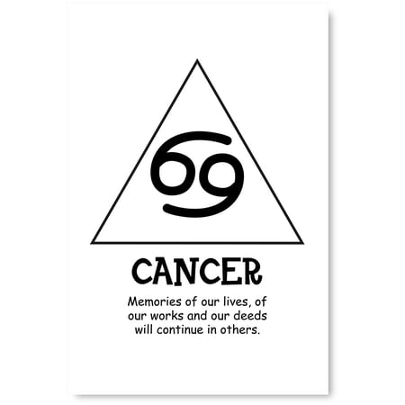 Awkward Styles Cancer Zodiac Sign Cancer Poster Astrology Zodiac Sign Art Original Wall Gifts Motivational Cancer Wall Office & Home Decor