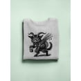 thumbnail image 3 of Krampus Cat Creepy Christmas Gift Tee Women's Sweatshirt, 3 of 4