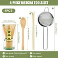 thumbnail image 2 of Jetcloudlive 4Pcs Matcha Whisk Set Reusable Matcha Tea Set Japanese Whisk Set Handmade Bamboo Matcha Whisk Traditional Tea Scoop Deep Scoop Stainless Steel Tea Strainer for Tea Lovers, 2 of 7