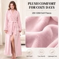 thumbnail image 6 of AMITOFO Plush Robes for Women Soft Warm Fleece Bathrobe Ladies Long Comfy Spa Bath Robe Housecoat, 6 of 9