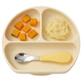 thumbnail image 4 of Toddler Stainless Steel Feeding Spoon (Yellow), Soft Silicone Handle Baby Utensil for Self-Feeding & First Stage Solids, 4 of 6