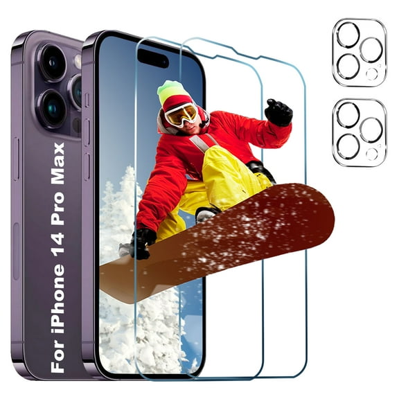 [2 2 Pack]For iphone 14 Pro Max Screen Protector,Sensor Protection,Case Friendly Tempered Glass Film[9H Hardness] for iPhone 14 Pro Max
