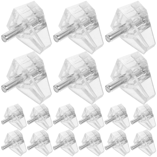 OULII 100Pcs Clear Shelf Support Pegs for Cabinet Bookshelf Durable Stable Furniture Accessory