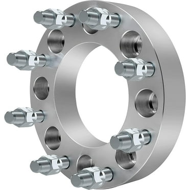 8x210 to 8x210 Wheel Spacers 2" Inch Compatible with GMC Sierra Compatible with Chevy Silverado 3500 Dually Grade 12.9 Studs One Piece