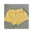 thumbnail image 2 of DICKIES Womens Yellow Pocketed Ribbed Elastic Waist Drawstring Raw Hem Shorts Juniors S, 2 of 2