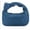 Blue, variant on Gomayee Knoted Woven Handbag for Women Fashion Designer Ladies Hobo Bag Bucket Purse Faux Leather.Off-White
