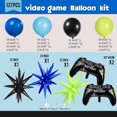 thumbnail image 2 of SINGOMON Video Game Birthday Decorations Green Blue Black Balloon Arch Kit Blue Balloon Garland Kit Game Controller Balloons Explosive Star Balloons for Boys Birthday Decorations, 2 of 6