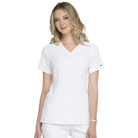 

Elle Simply Polished Female Mock Wrap Medical Scrub Top EL620