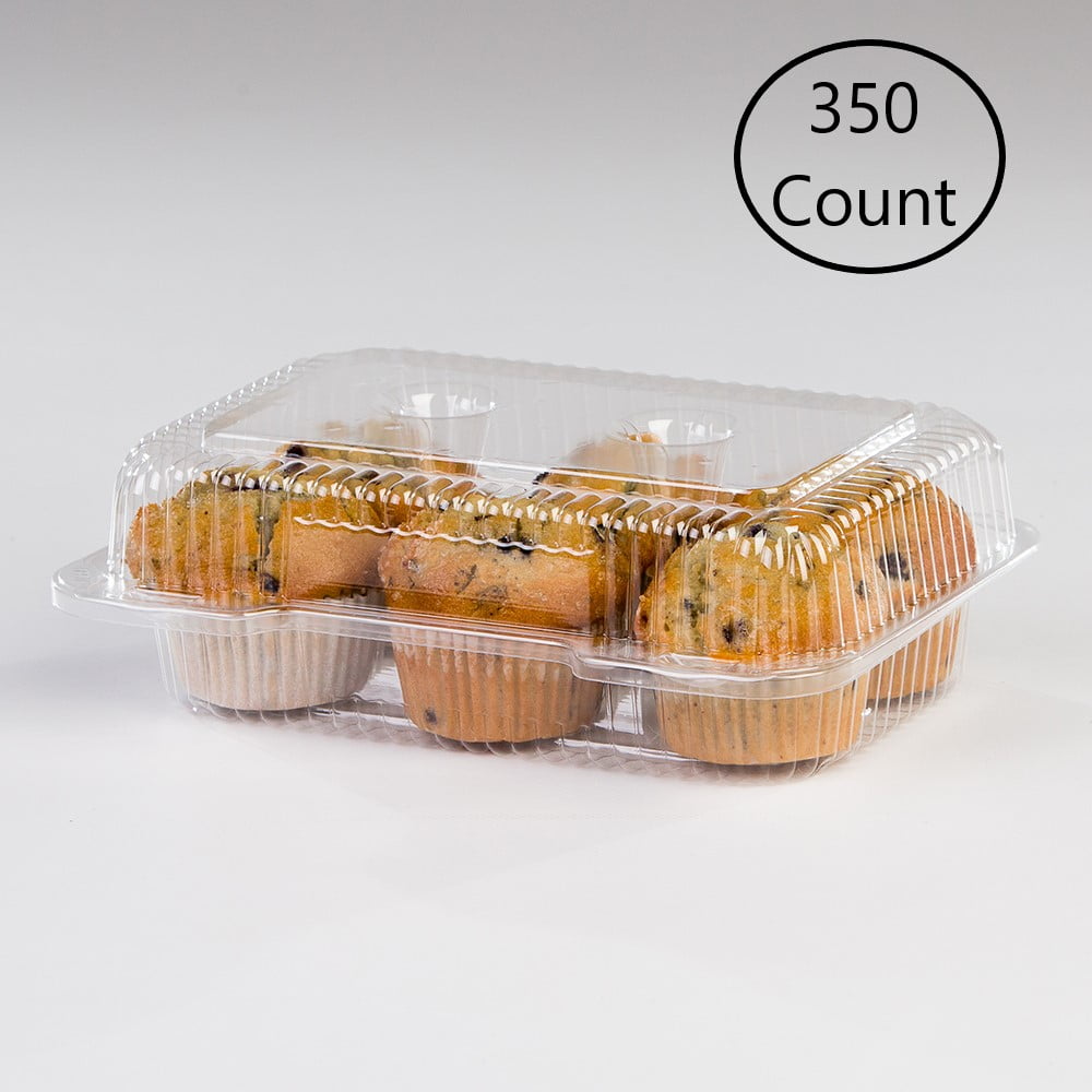 250 per case Detroit Forming LBH6404-4 Compartment Clear Hinged Cupcake/Muffin Container 250 per case Detroit Forming LBH6404-4 Compartment Clear Hinged Cupcake/Muffin Container