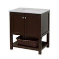 thumbnail image 3 of Lakeshore 30" Bathroom Vanity with Chocolate Cabinet and Carrara Marble Top, 3 of 5