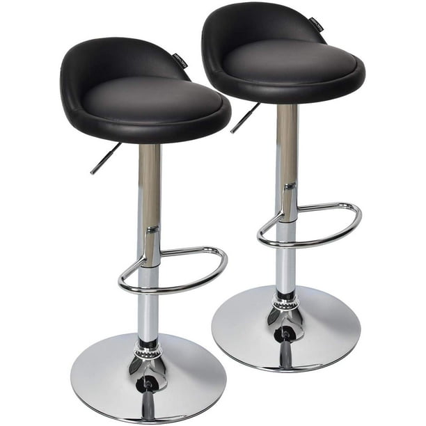 pics Kitchen Counter Top Chairs elecwish 2 pcs pu leather adjustable barstools chairs adjustable height swivel bar stools kitchen counter top black