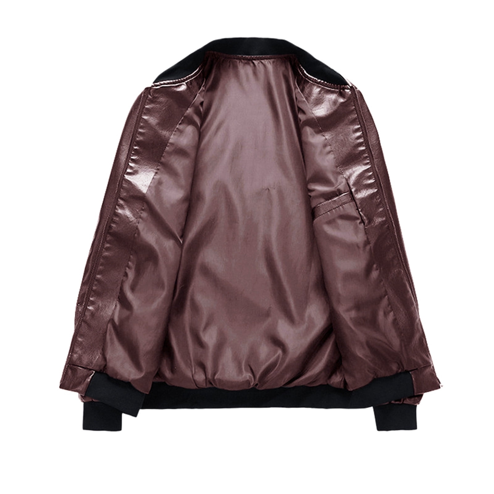 Durtebeua Jackets for Men with Removable Hood Winter Outwear Stand Collar Zip Up Slim Fit Biker Coat Bomber Jacket
