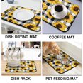 thumbnail image 4 of 2 Pack Washable Rubber Sunflower Cute Floral Dish Drying Mats for Kitchen Counter Home Large Coffee Bar Pad Accessories and Decor for Utensils Stemware (2pcs 18''x24''+19.5''x12''), 4 of 6