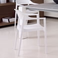 thumbnail image 6 of Luxury Commercial Living 32" White Stackable Outdoor Patio Dining Arm Chair, 6 of 8