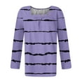 thumbnail image 3 of Patlollav Winter Fall Womens Solid Button Fashion Round Neck Comfortable Long Sleeve Tops, 3 of 6